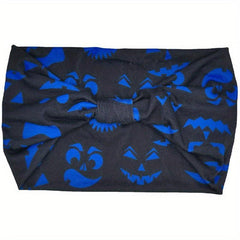 Pumpkin Horror Face Headband Stretchy Sports Hair Band