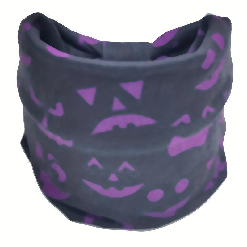 Pumpkin Horror Face Headband Stretchy Sports Hair Band