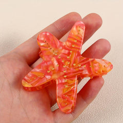 Acetate Starfish Jaw Clip Rhinestone Hair Clip