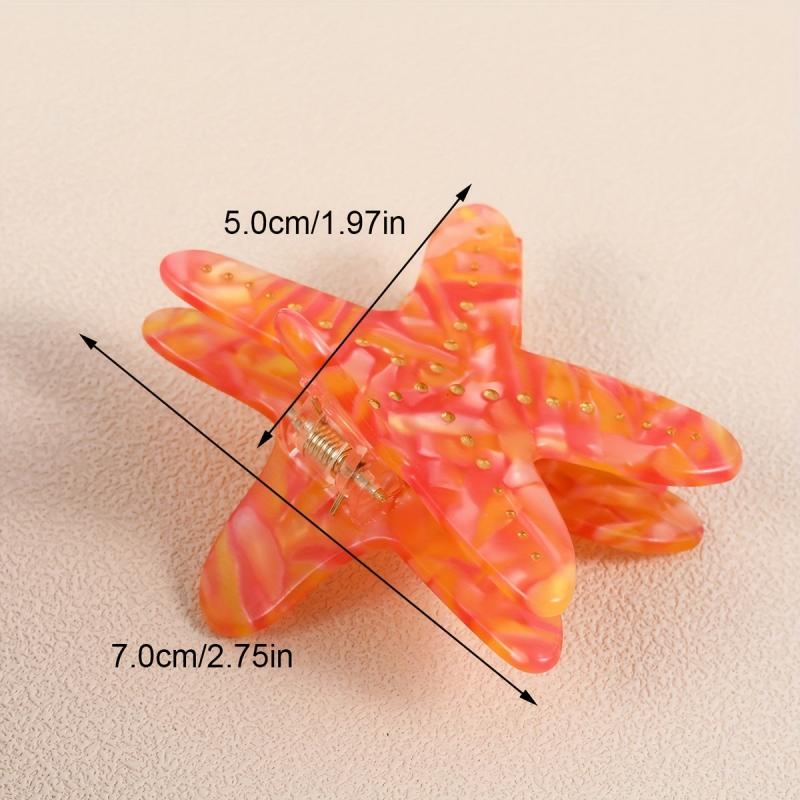 Acetate Starfish Jaw Clip Rhinestone Hair Clip