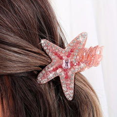 Acetate Starfish Jaw Clip Rhinestone Hair Clip