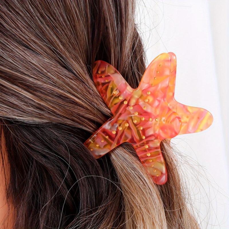 Acetate Starfish Jaw Clip Rhinestone Hair Clip