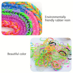 Rainbow DIY Elastic Hair Rope Set Hair Accessories For Kids