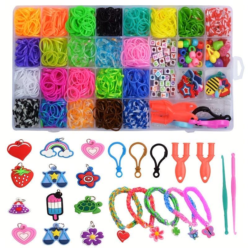 Rainbow DIY Elastic Hair Rope Set Hair Accessories For Kids