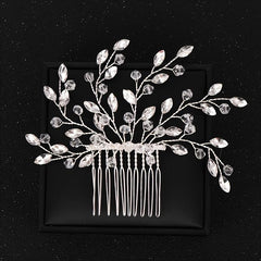 Perpetual Bride Wedding Hair Comb Alloy Crystal Side Comb Hair Accessories