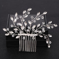 Perpetual Bride Wedding Hair Comb Alloy Crystal Side Comb Hair Accessories