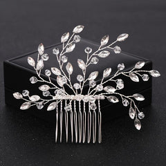 Perpetual Bride Wedding Hair Comb Alloy Crystal Side Comb Hair Accessories