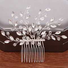 Perpetual Bride Wedding Hair Comb Alloy Crystal Side Comb Hair Accessories