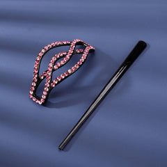 Rhinestone Hair Slide Stick Hair Clip Bun Holder