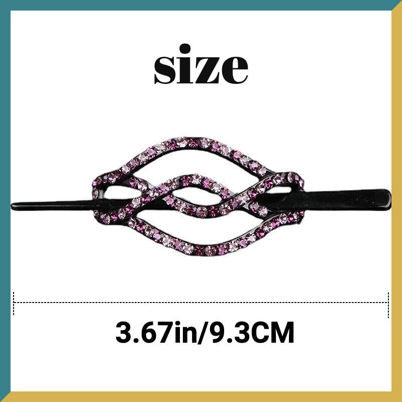 Rhinestone Hair Slide Stick Hair Clip Bun Holder