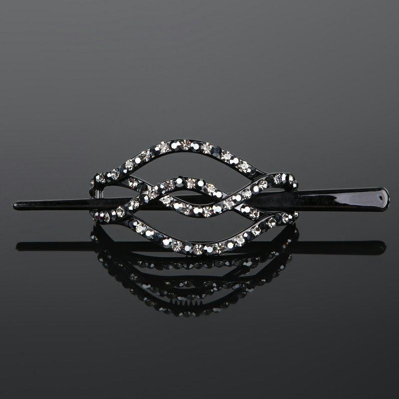 Rhinestone Hair Slide Stick Hair Clip Bun Holder