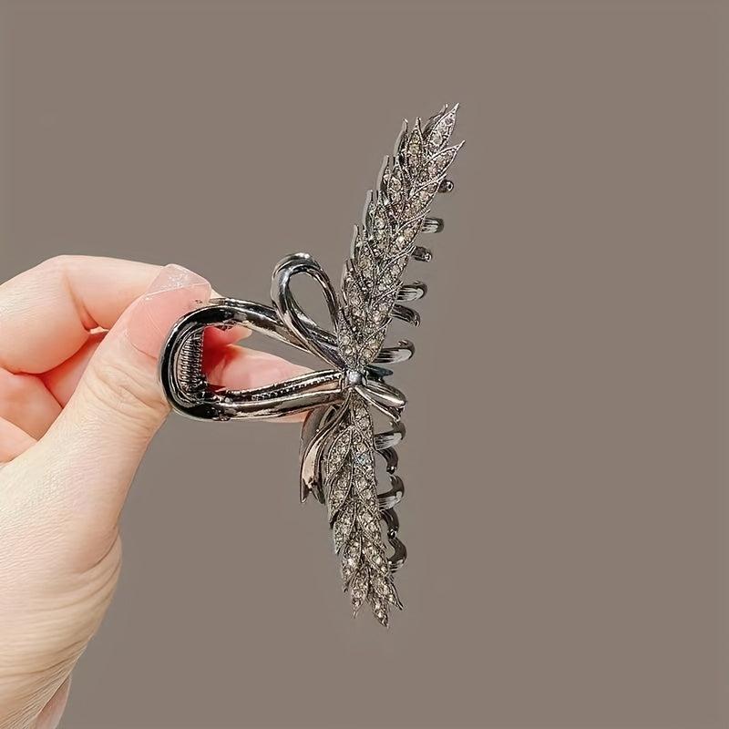 Wheat Shape Hair Claw Rhinestone Ponytail Holder Hair Accessories