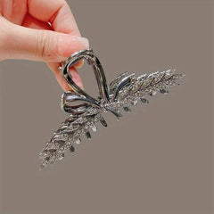 Wheat Shape Hair Claw Rhinestone Ponytail Holder Hair Accessories