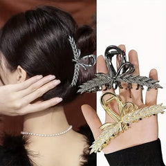 Wheat Shape Hair Claw Rhinestone Ponytail Holder Hair Accessories