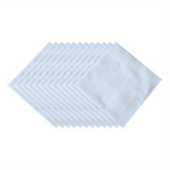 6PCS 12PCS Cotton Solid Handkerchief Suit Towel DIY Gentleman's Handkerchief