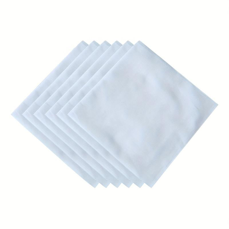 6PCS 12PCS Cotton Solid Handkerchief Suit Towel DIY Gentleman's Handkerchief