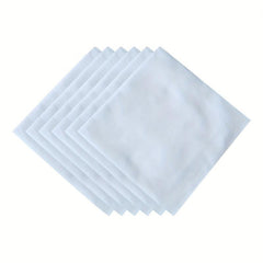 6PCS 12PCS Cotton Solid Handkerchief Suit Towel DIY Gentleman's Handkerchief