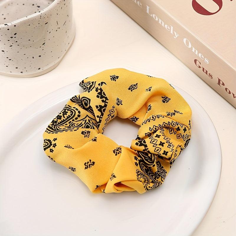 Boho Style Hair Rope Vintage Scrunchie Wide Brim Accessory