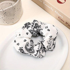 Boho Style Hair Rope Vintage Scrunchie Wide Brim Accessory