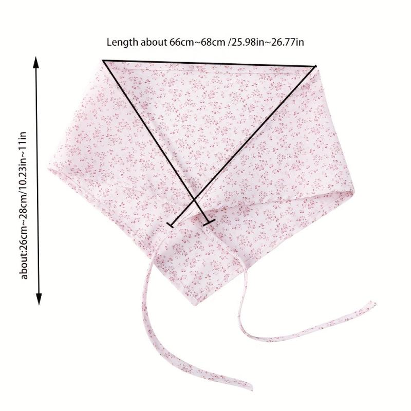 Women's Floral Triangle Bandana Headband Shawl Scarf