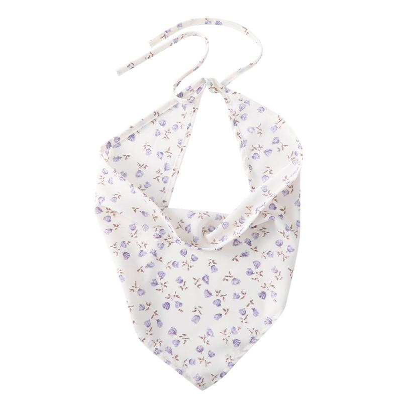 Women's Floral Triangle Bandana Headband Shawl Scarf