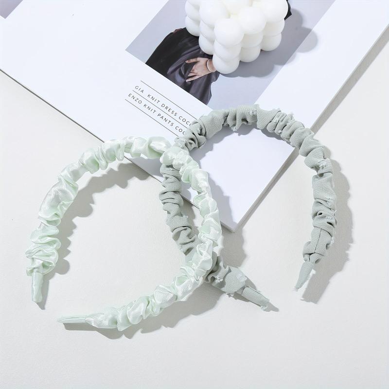 Green Floral Headband Boho Thin Hairband Vintage Style Hair Accessories