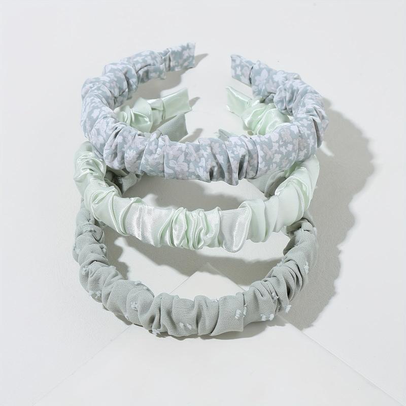 Green Floral Headband Boho Thin Hairband Vintage Style Hair Accessories