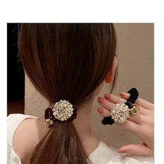 Pearl Rhinestone Headband & Hair Tie
