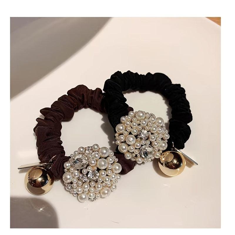 Pearl Rhinestone Headband & Hair Tie