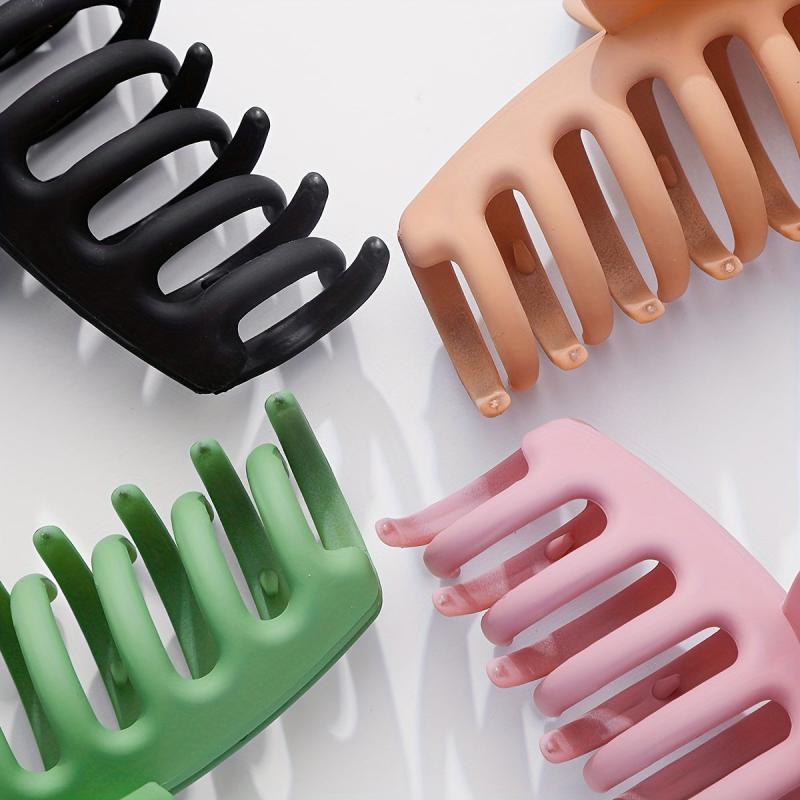 Matte Solid Hair Claw Set - Shark Claw Ponytail Holder