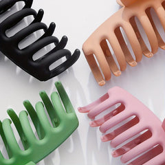 Matte Solid Hair Claw Set - Shark Claw Ponytail Holder