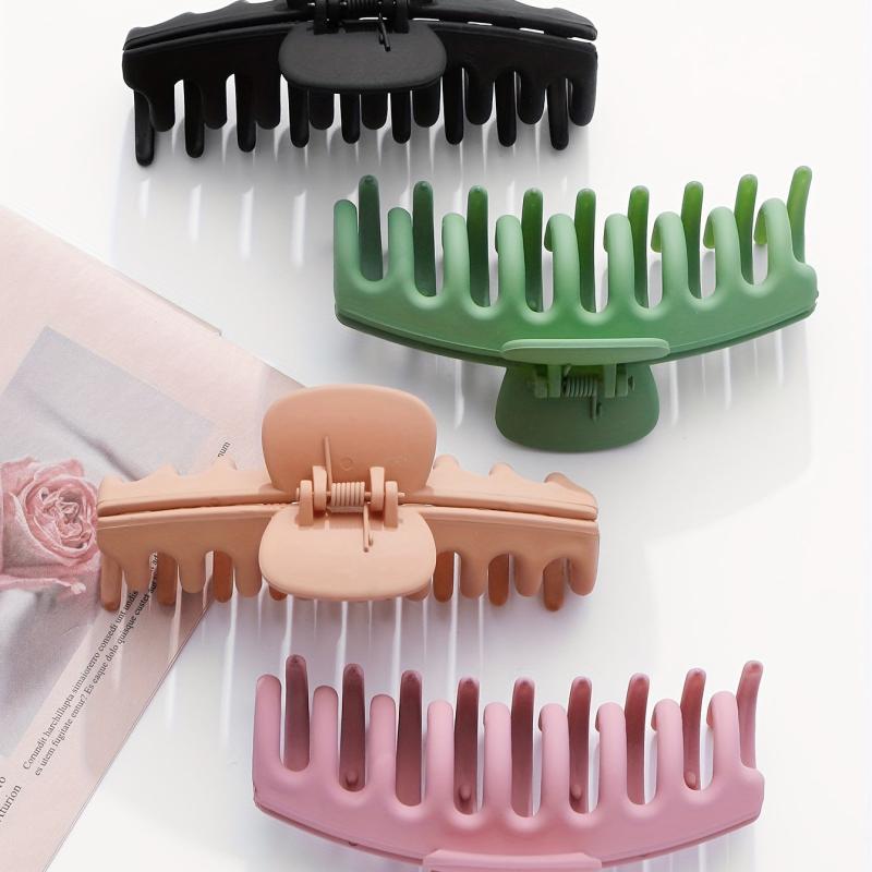 Matte Solid Hair Claw Set - Shark Claw Ponytail Holder