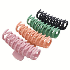 Matte Solid Hair Claw Set - Shark Claw Ponytail Holder