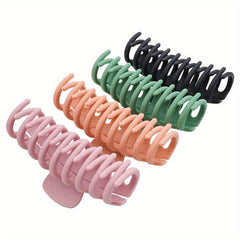 Matte Solid Hair Claw Set - Shark Claw Ponytail Holder
