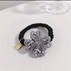 Rhinestone Four Leaf Clover Hair Tie Jewelry Hair Elastic