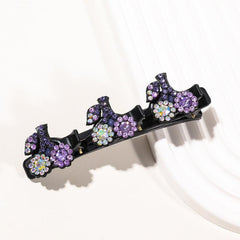 Crystal Stone Flower Hair Clip Braided Hair Accessories