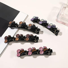 Crystal Stone Flower Hair Clip Braided Hair Accessories