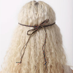 Boho Braided Head Chain Crystal Hair Band for Women