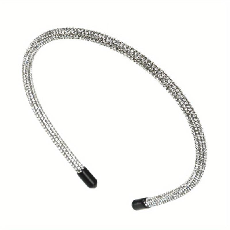 Y2K Rainbow Rhinestone Headband Skinny Hair Band