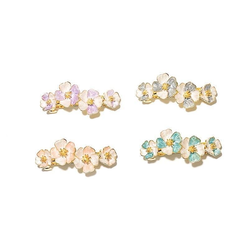 Golden Flower Hair Clip Barrette Hairpin Accessories
