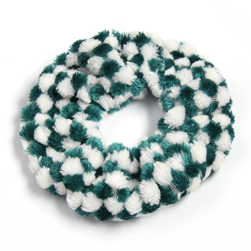 Plaid Plush Block Hair Scrunchies Soft Scrunchie For Women