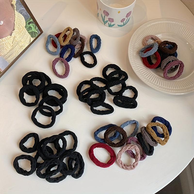 100pcs Thickened Hair Tie Elastic Ponytail Holder Hair Accessories
