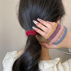 100pcs Thickened Hair Tie Elastic Ponytail Holder Hair Accessories