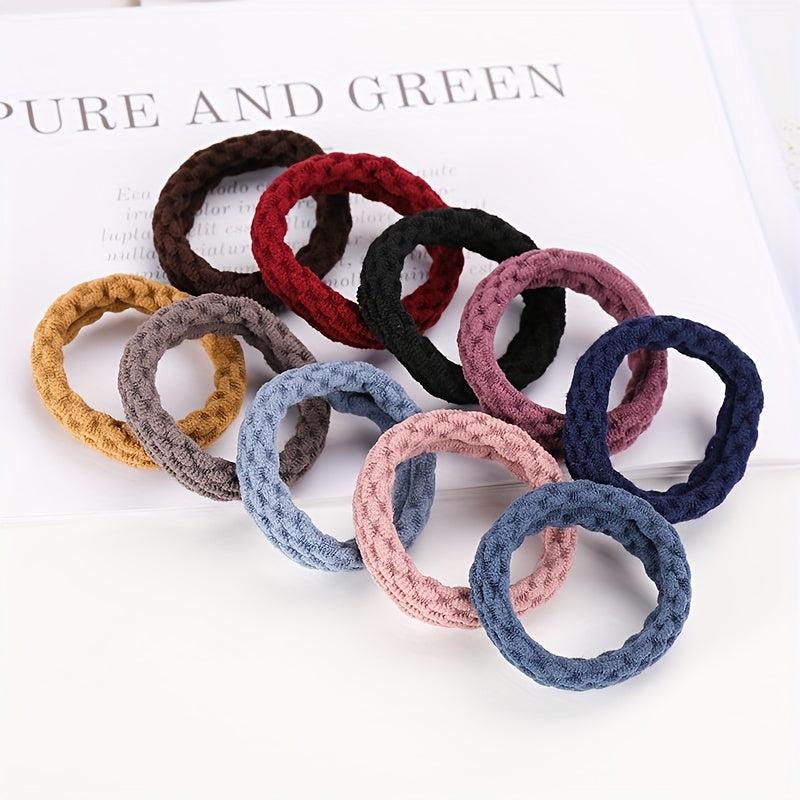 100pcs Thickened Hair Tie Elastic Ponytail Holder Hair Accessories