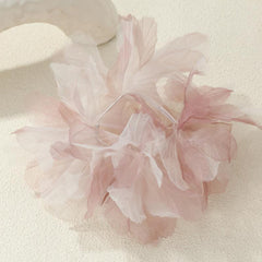 Organza Flower Hair Rope Gradient Hair Tie For Women