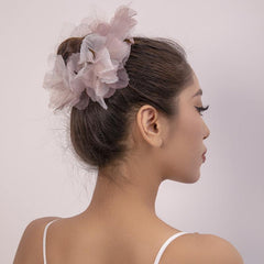 Organza Flower Hair Rope Gradient Hair Tie For Women