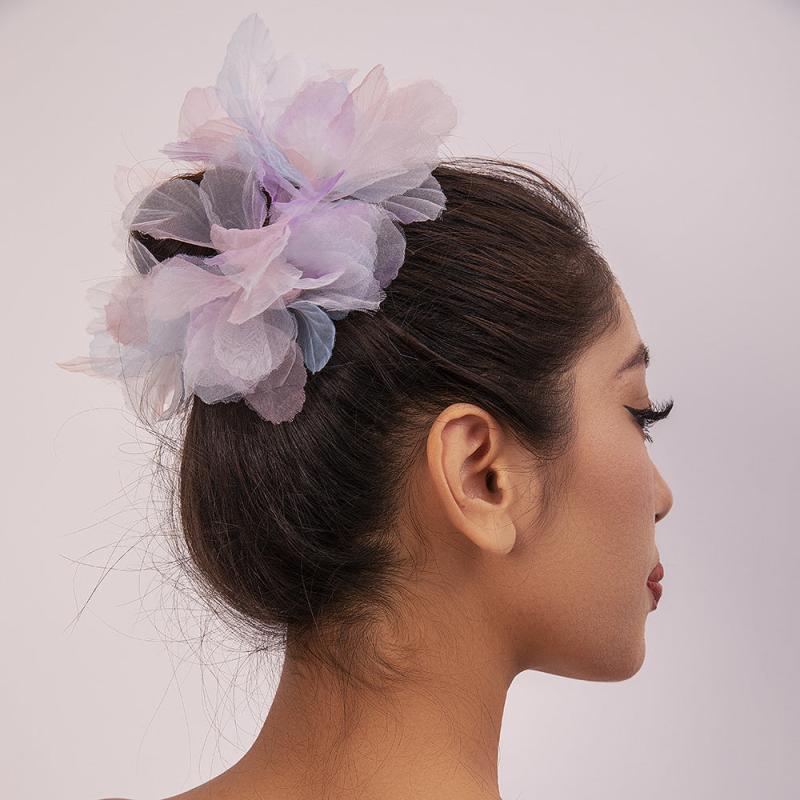 Organza Flower Hair Rope Gradient Hair Tie For Women