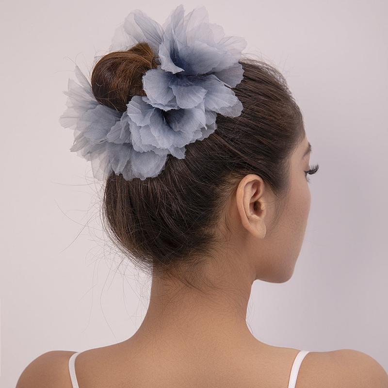 Organza Flower Hair Rope Gradient Hair Tie For Women