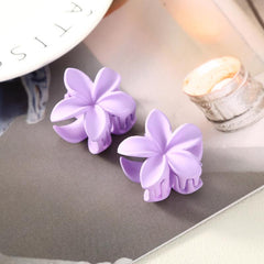 2PCS Frosted Hair Claw Side Clip Set Acrylic Flower Shark Claw Hair Accessories
