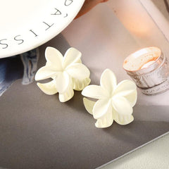 2PCS Frosted Hair Claw Side Clip Set Acrylic Flower Shark Claw Hair Accessories